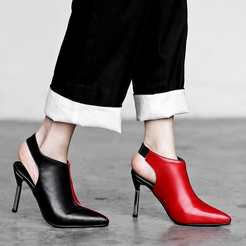 Maxim Color Contrast Bootie Heels - 2 Styles