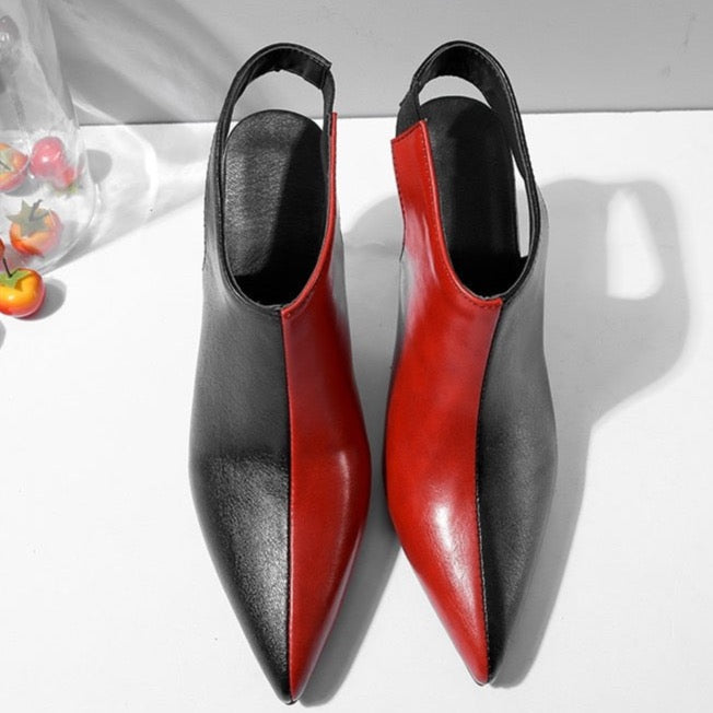 Maxim Color Contrast Bootie Heels - 2 Styles