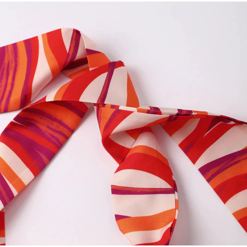 Maya Zebra Stripe Print Halter Dress - 2 Colors