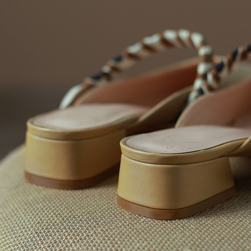 Meera Scarf and Pearl Strap Mules - 2 Colors