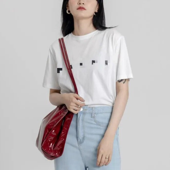 Mela Patent Leather Look Shopper Totes