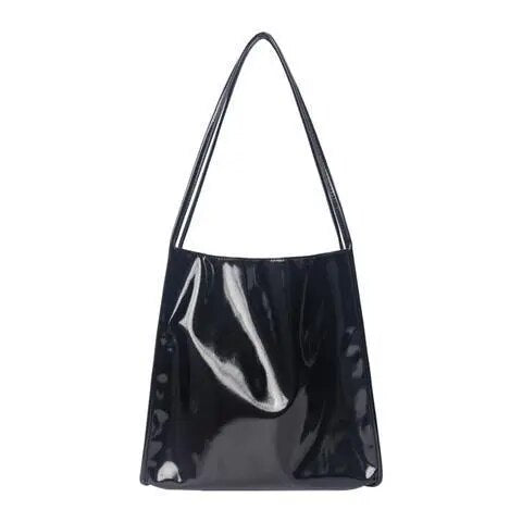 Mela Patent Leather Look Shopper Totes