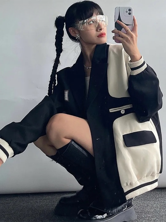 Meri Modified Casual Varsity Baseball Jacket