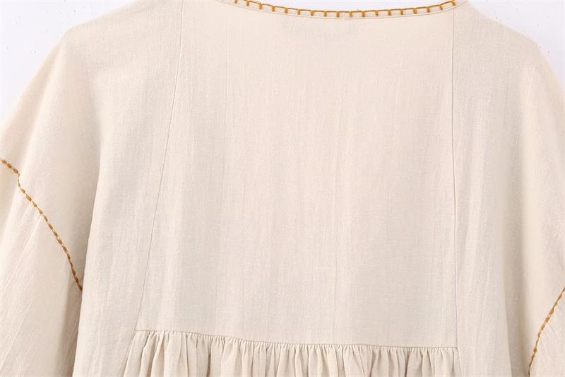 Merin Embroidery Mini Tunic Dress