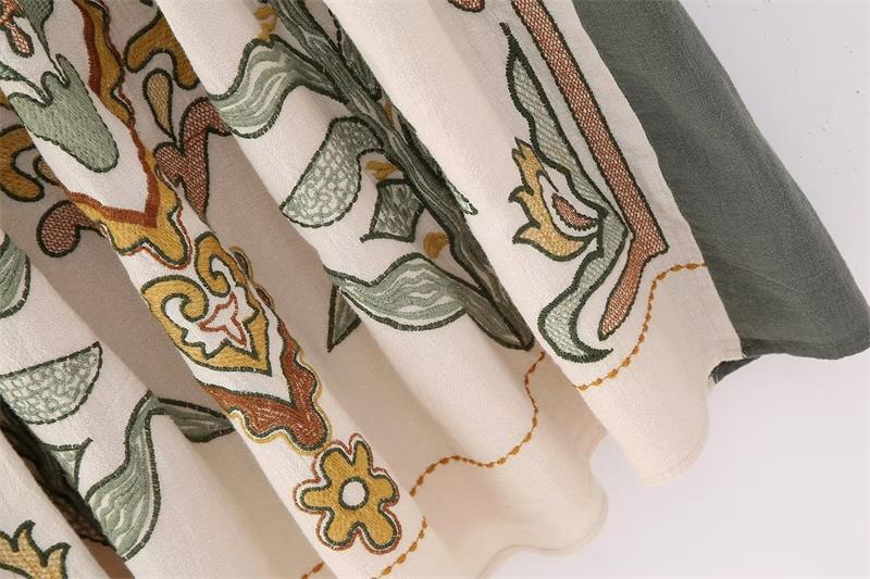 Merin Embroidery Mini Tunic Dress