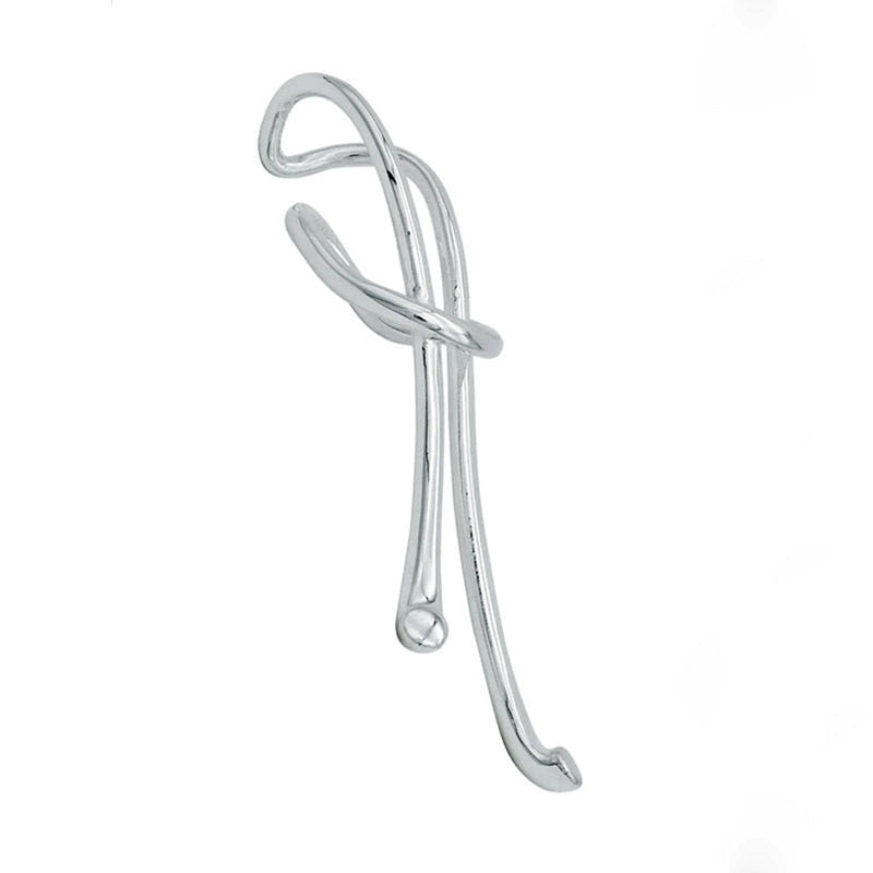 Metal Rope Knot Look Clip Earrings - 2 Colors