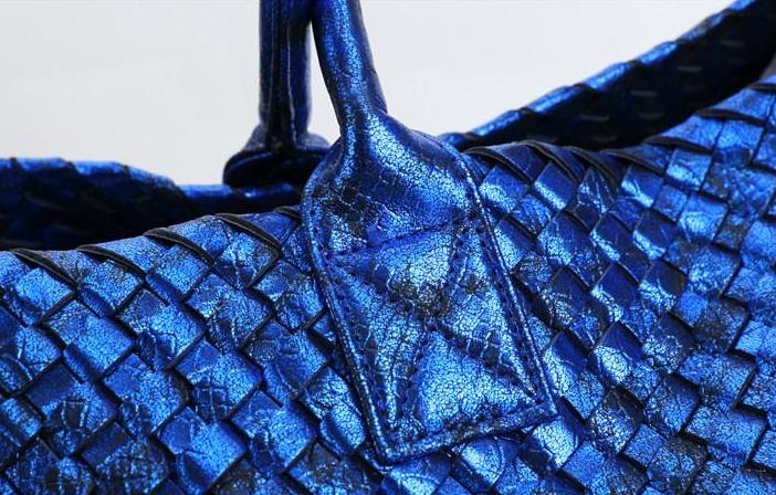 Metallic Woven Tote Bag - 16 Colors