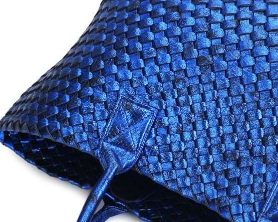 Metallic Woven Tote Bag - 16 Colors