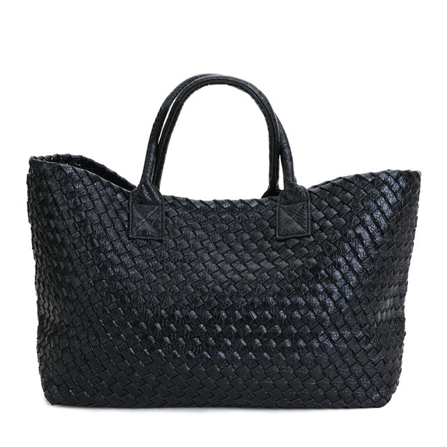 Metallic Woven Tote Bag - 16 Colors