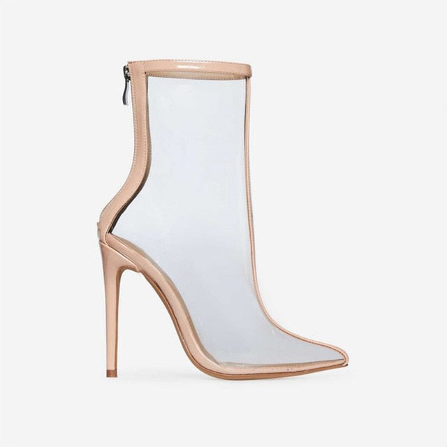 Mia Clear Transparent PVC Ankle Boots - 3 Colors