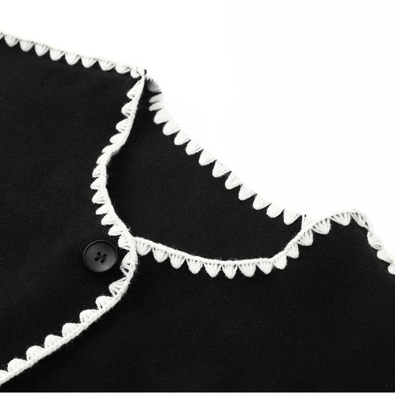 Mihaela Scarf Wrap Woolen Jacket