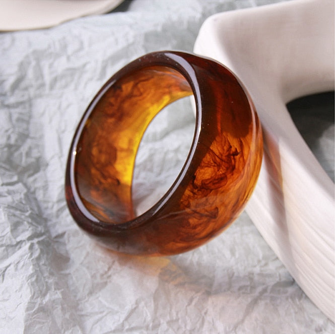 Mihel Irregular Waves Resin Bangle Bracelet