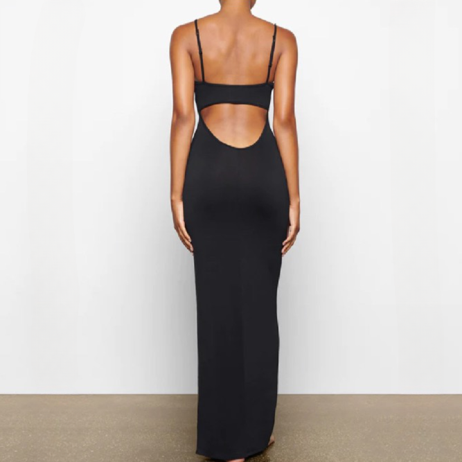 Mika Back Waist Cut Slim Maxi Tank Dress - 2 Colors