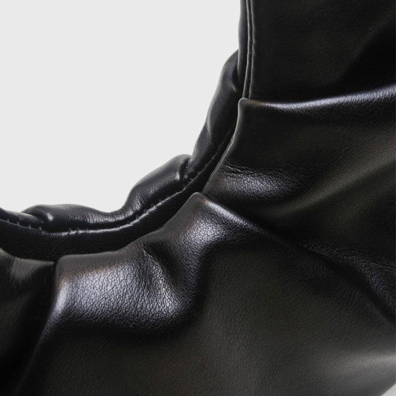 Mila Ruched Round Handle Dumpling Bags