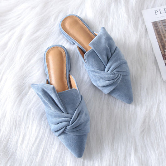 Milani Bowtie Suede Mule Slippers - 3 Colors