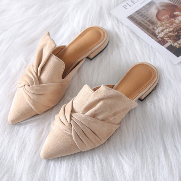 Milani Bowtie Suede Mule Slippers - 3 Colors