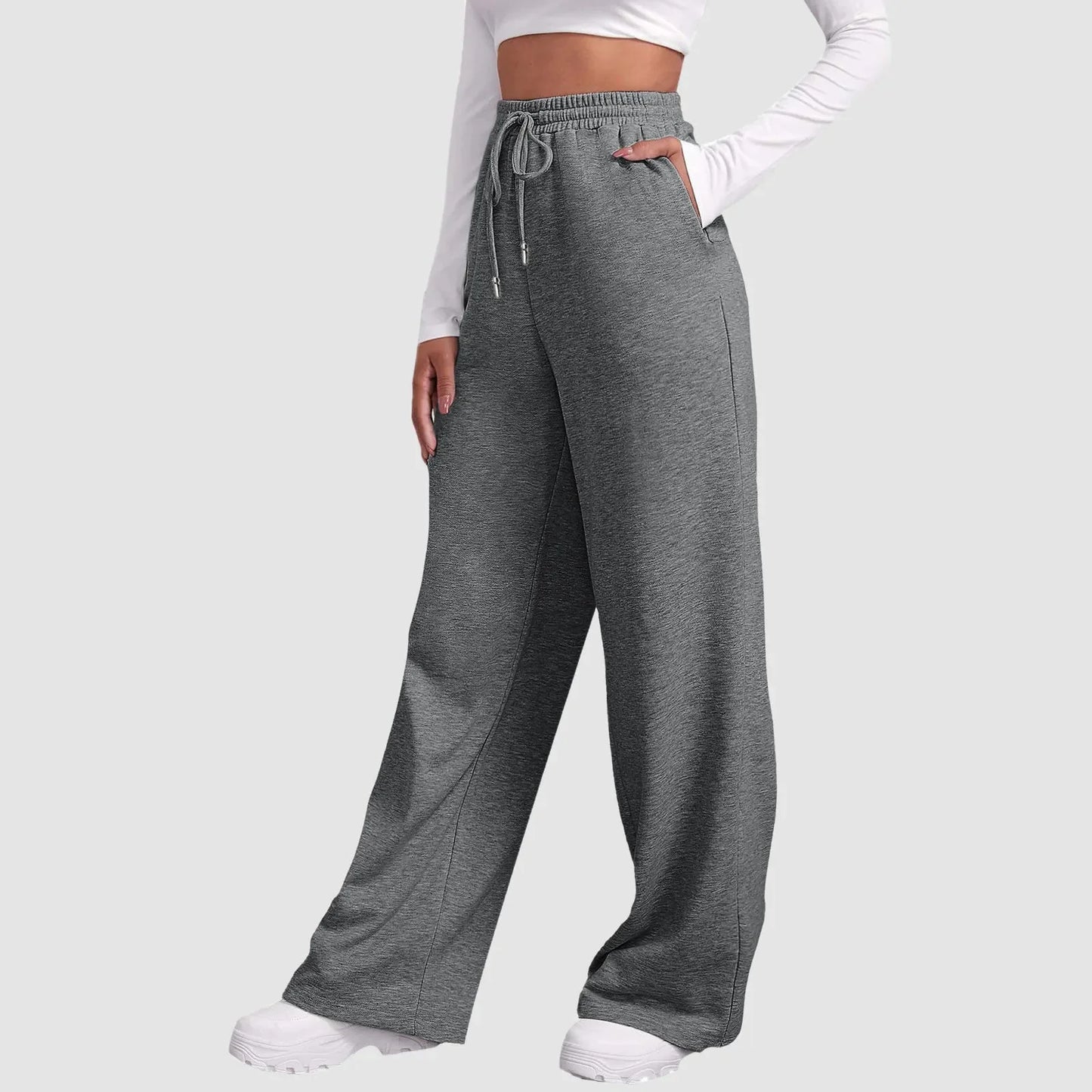 Milla Casual Wide Leg Fleece Sweatpants - 5 Colors