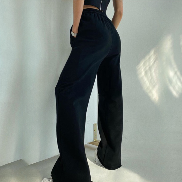 Mimi Casual Wide Leg Baggy Sweatpants - 2 Colors
