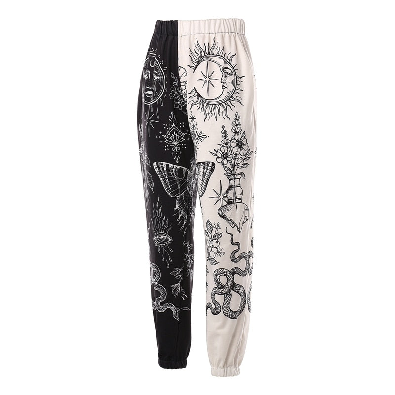 Mina Harajuku Prints Casual Hip-Pop Pants - 8 Styles