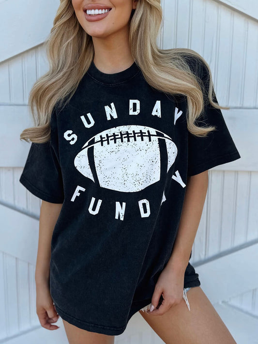 Mineral-Wash “Sunday Fundayââ‚?Graphic Tee