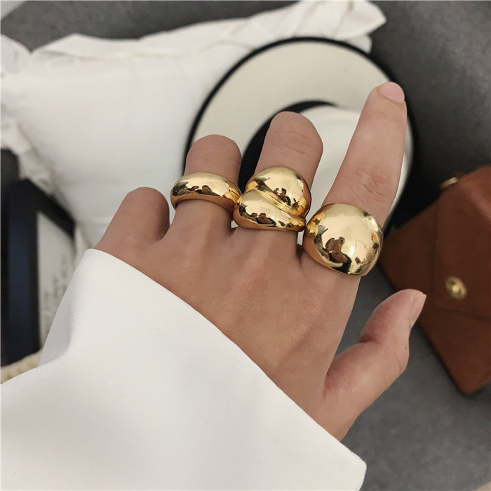 Minimalist Bubble Band Rings - Gold or Silver