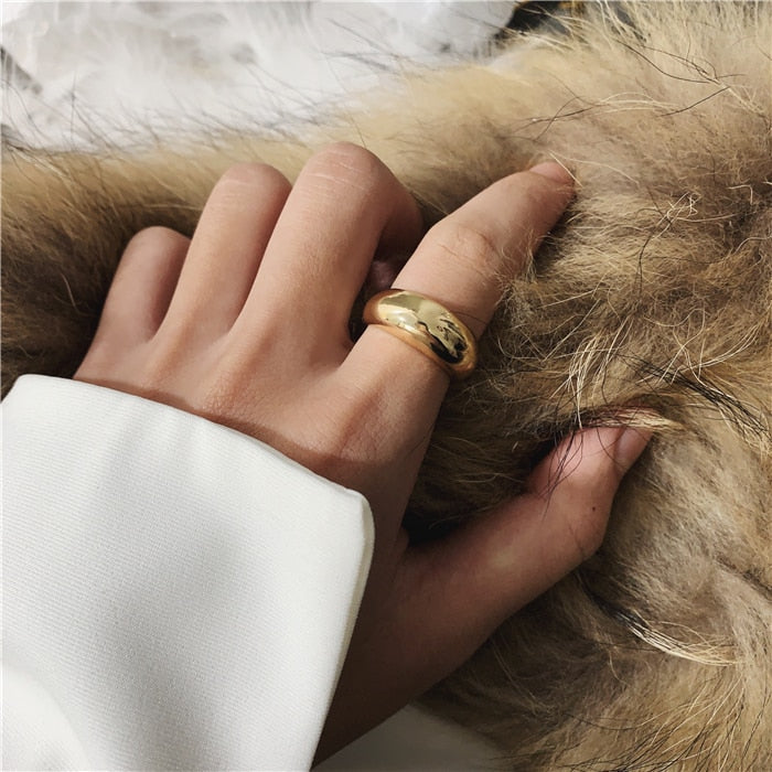 Minimalist Bubble Band Rings - Gold or Silver
