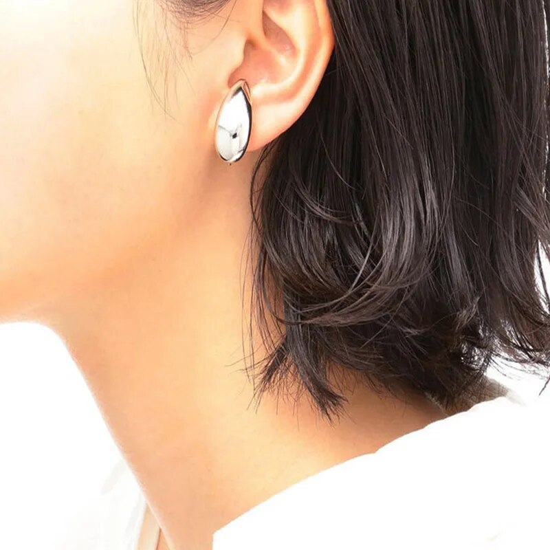 Minimalist Bubble Metal Clip Earrings