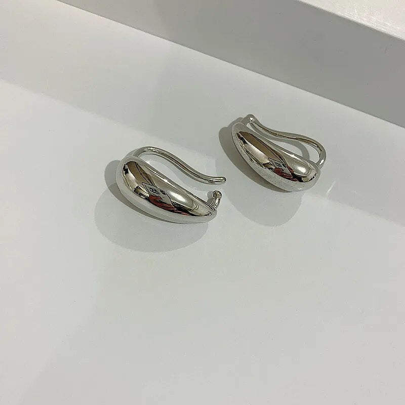 Minimalist Bubble Metal Clip Earrings