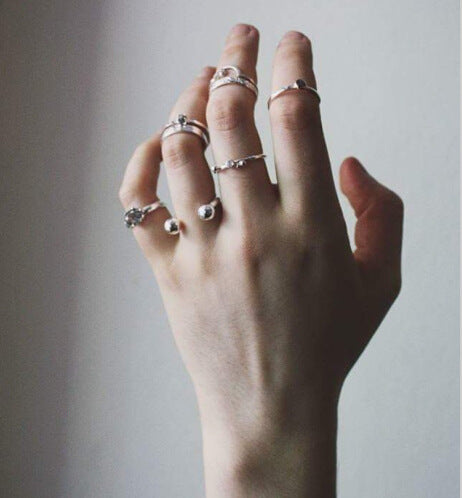 Minimalist Pierce Finger Knuckle Rings - 3 Ring Set