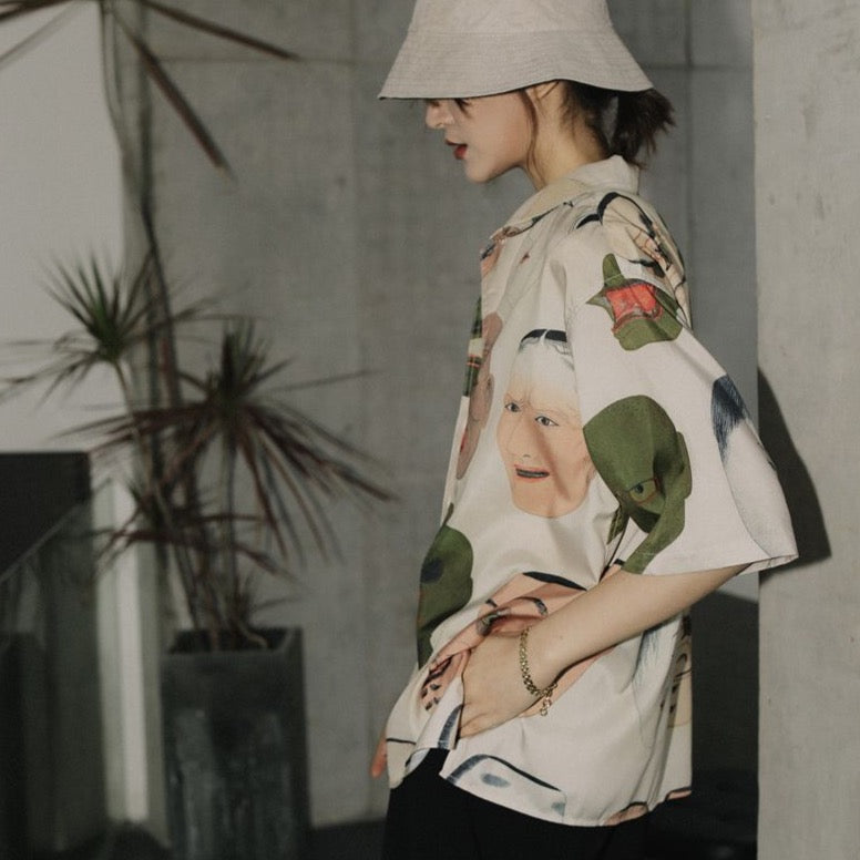 Mio Japanese Faces Ukiyoe Print Shirts