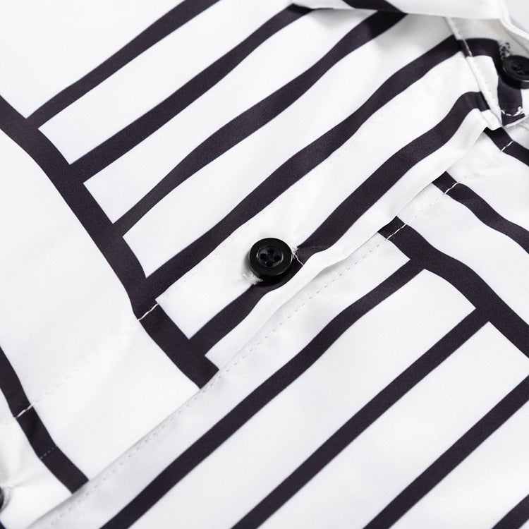 Miranda Geometry Stripe Prints Tunic Top / Pants Set