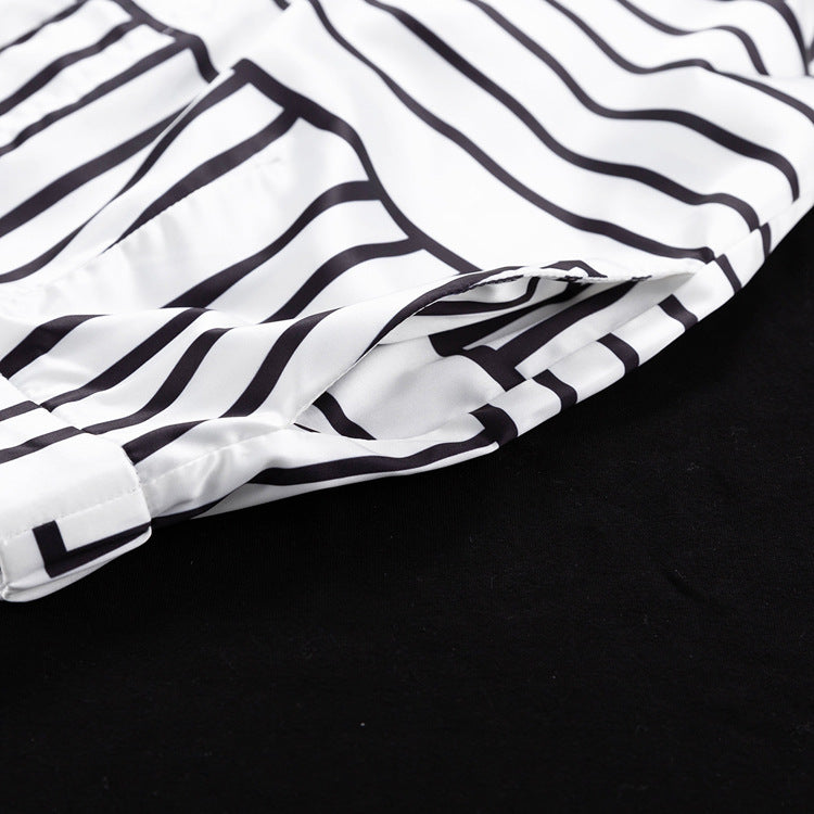 Miranda Geometry Stripe Prints Tunic Top / Pants Set