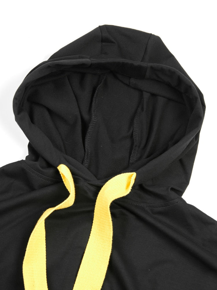 Miyo Color-Block Sweatshirt Hoodie Dress