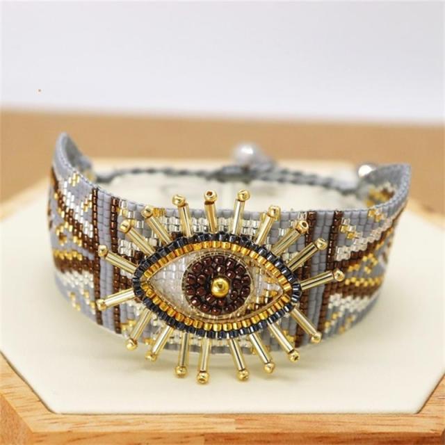 Miyuki Beads Evil Eye Amulet Bracelet - 4 Colors