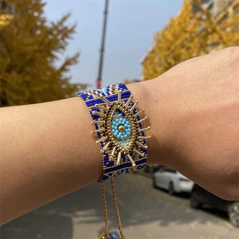 Miyuki Beads Evil Eye Amulet Bracelet - 4 Colors