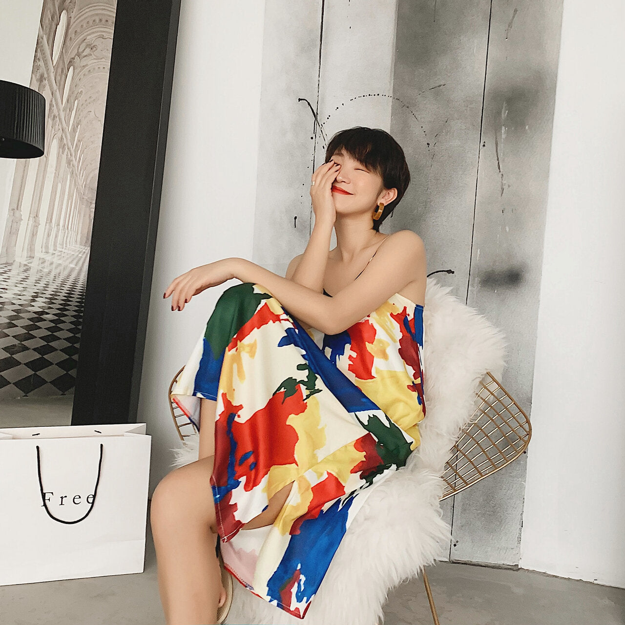 Moira Painter Palette Slip Dress