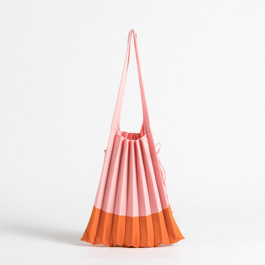 Mona Accordion Pleats Knit Shopper Bags