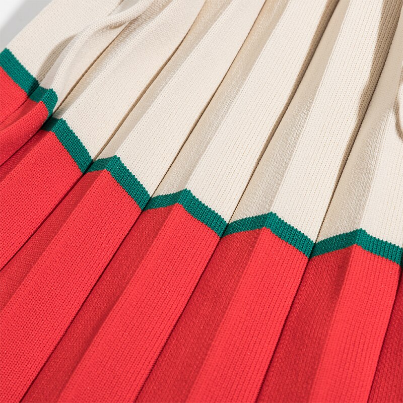 Mona Accordion Pleats Knit Shopper Bags