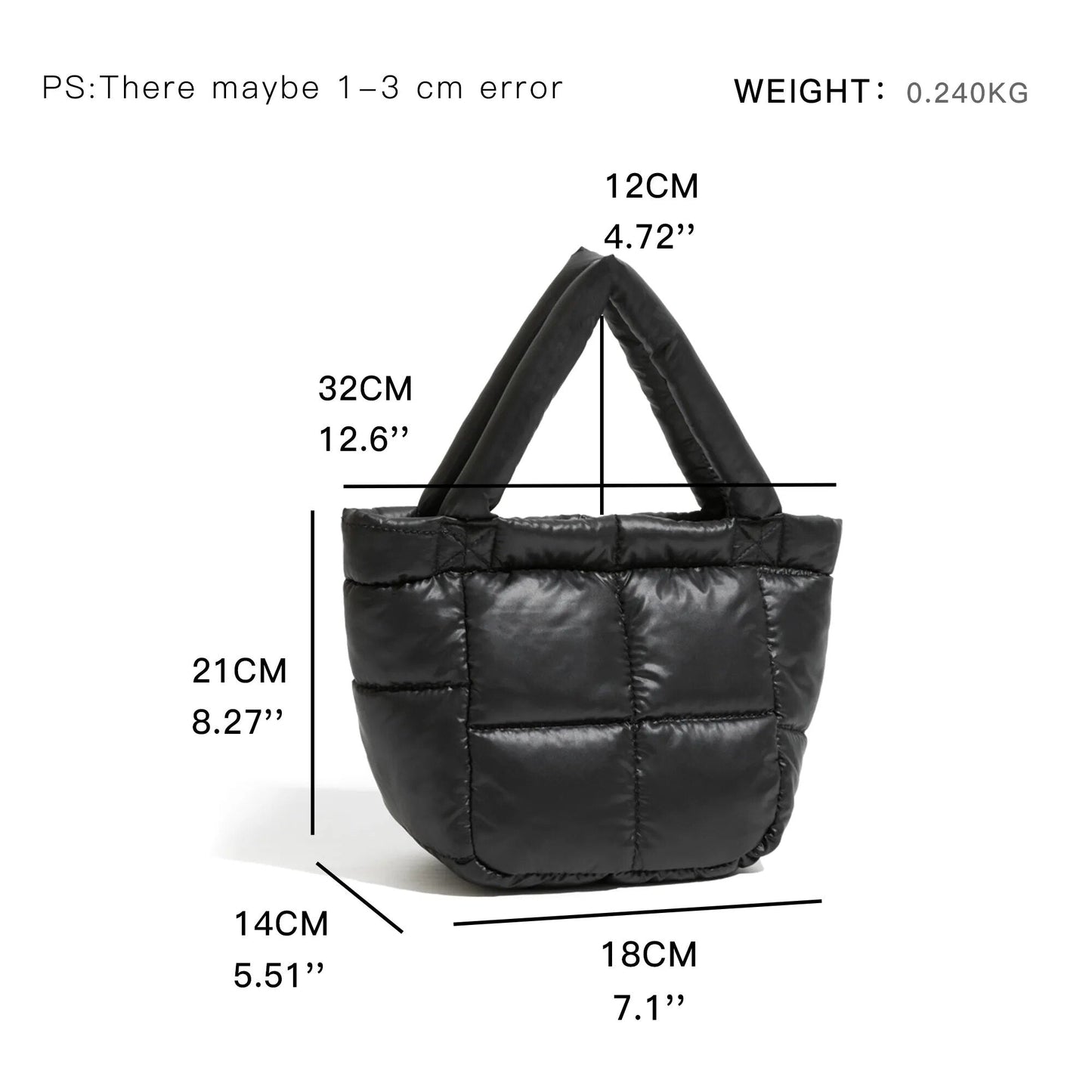 Moyah Mini Puffer Totes - 8 Colors