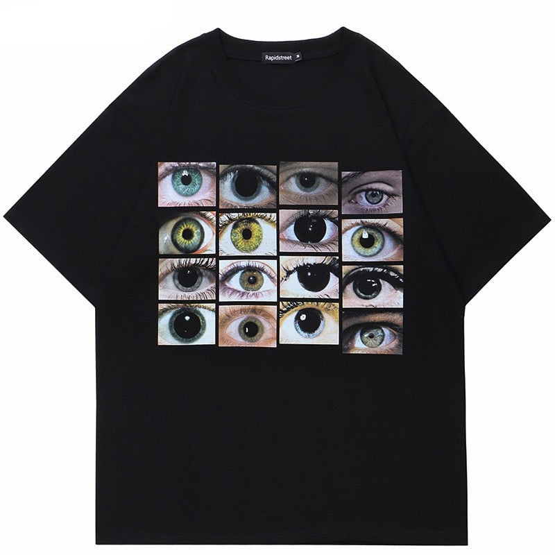 Multiple Eyes Graphic Prints T-Shirts