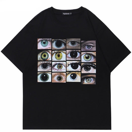 Multiple Eyes Graphic Prints T-Shirts