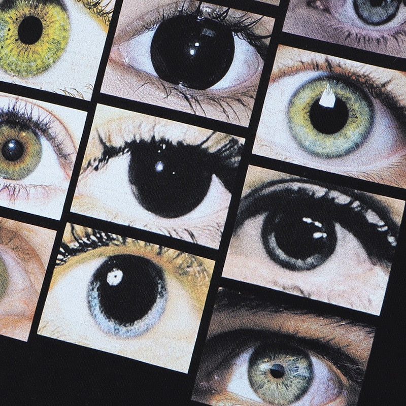 Multiple Eyes Graphic Prints T-Shirts