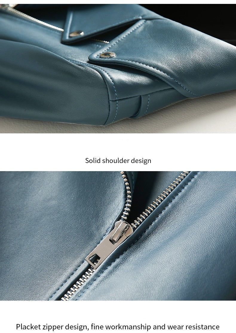 Nadia Faux Leather Biker Jacket - 3 Colors