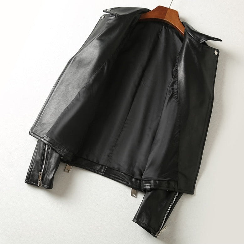 Nadia Faux Leather Biker Jacket - 3 Colors