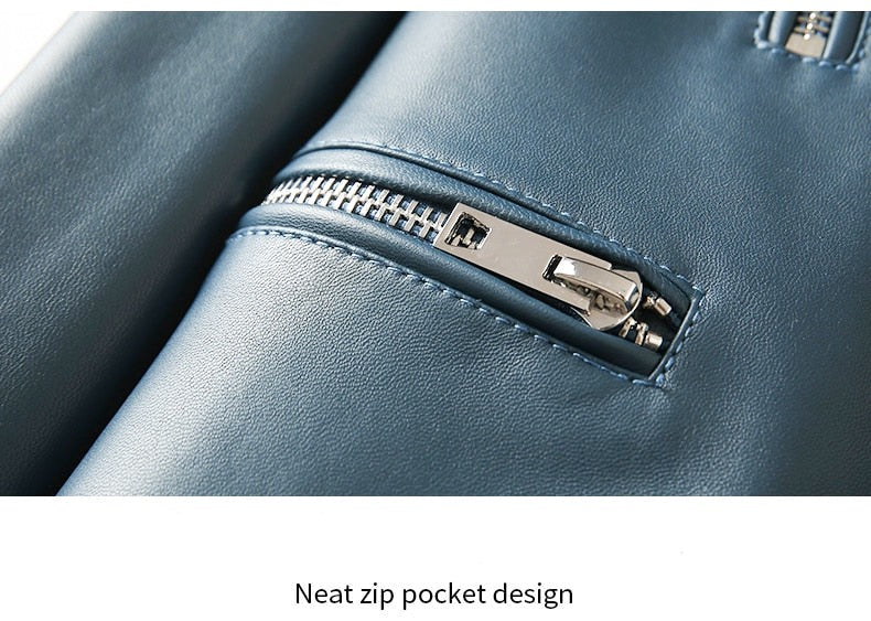 Nadia Faux Leather Biker Jacket - 3 Colors