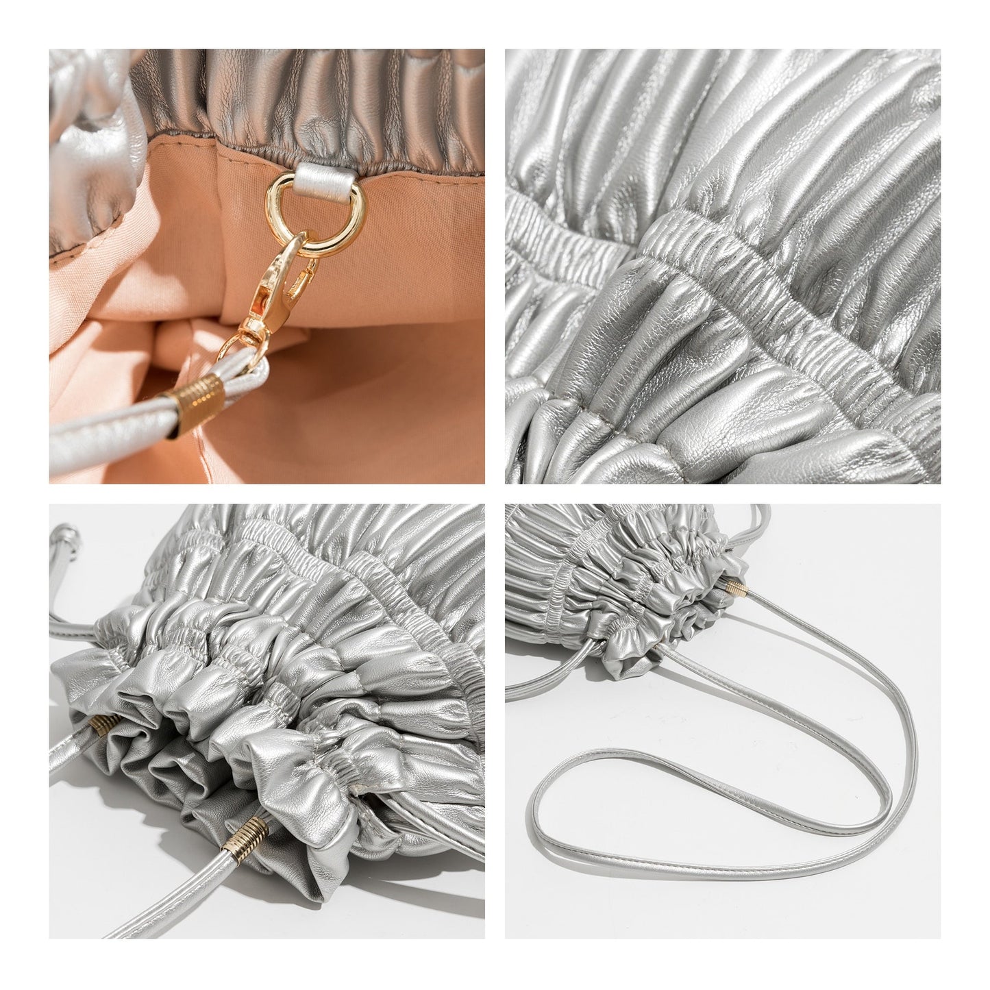 Nanna Mini Pleated Pouch Bags - 6 Colors