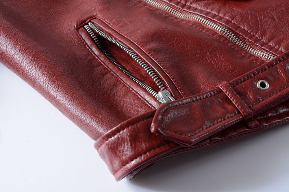 Natalie Faux Leather Cropped Motorcycle Jackets - 5 Colors