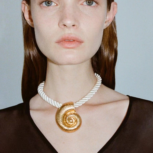 Nautilus Shell Pendant Choker Necklace