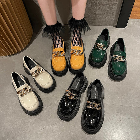 Nellie Round Toe Chunky Lolita Platform Loafers - 4 Colors