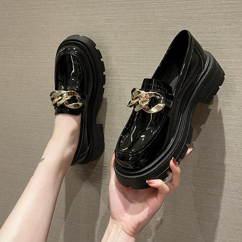 Nellie Round Toe Chunky Lolita Platform Loafers - 4 Colors